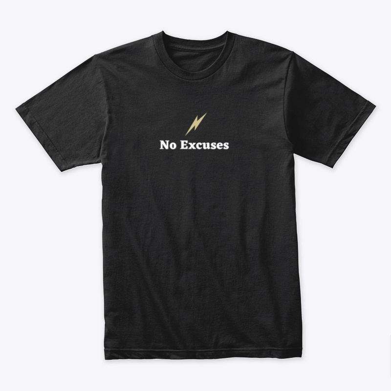 No Excuses Thunderbolt White Design