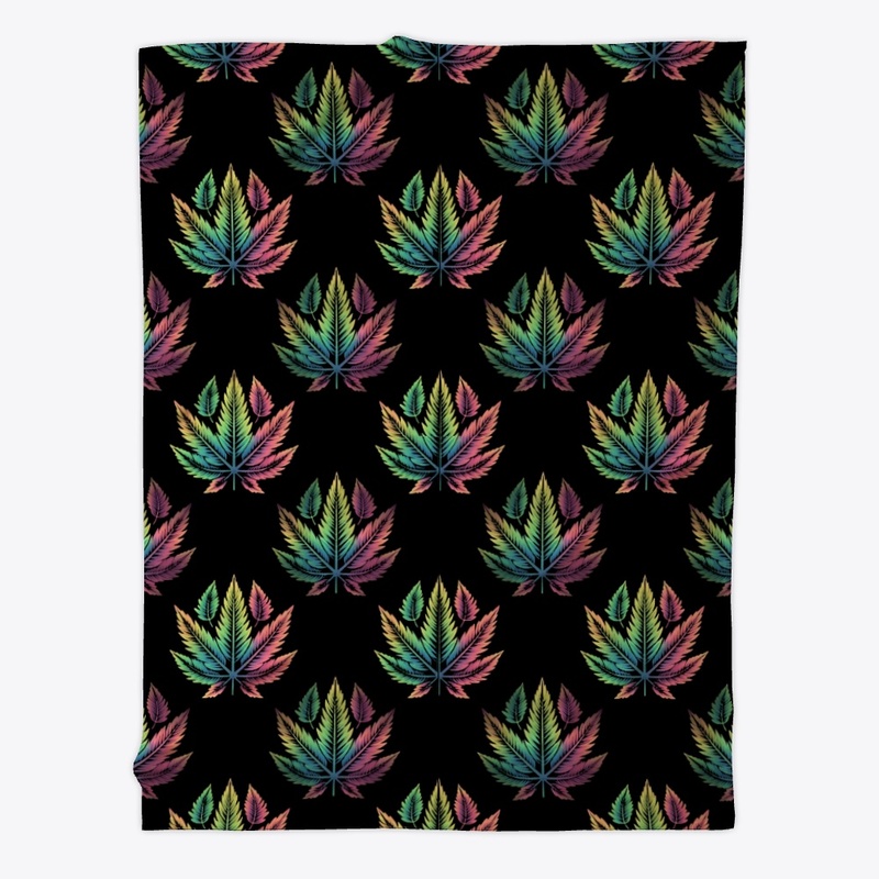 Bright Ombre Leaf Pattern
