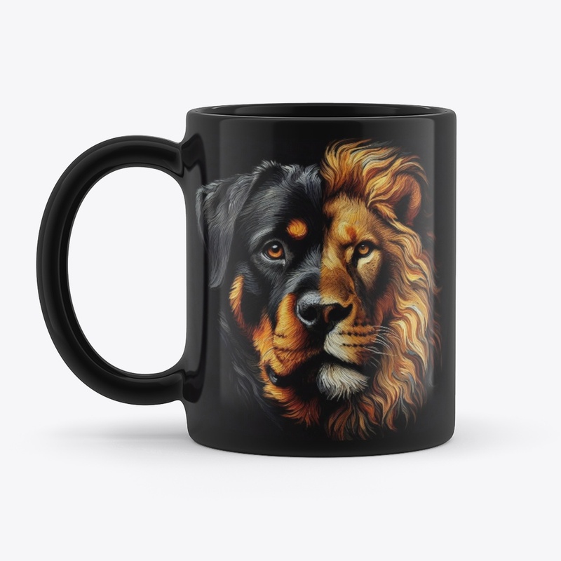 Rottweiler and Lion