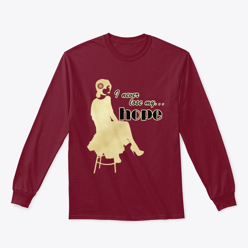 I never lose hope- Woman sitting