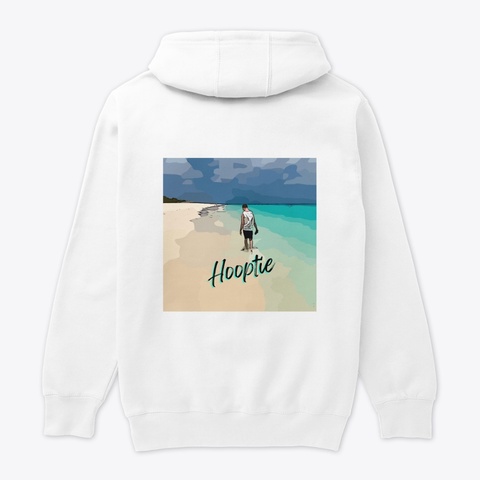 "Everything's Fine" Pullover Hoodie White Camiseta Back
