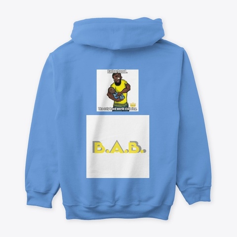 B.A.B. Beards And Belly 3 Father Hood  Carolina Blue T-Shirt Back