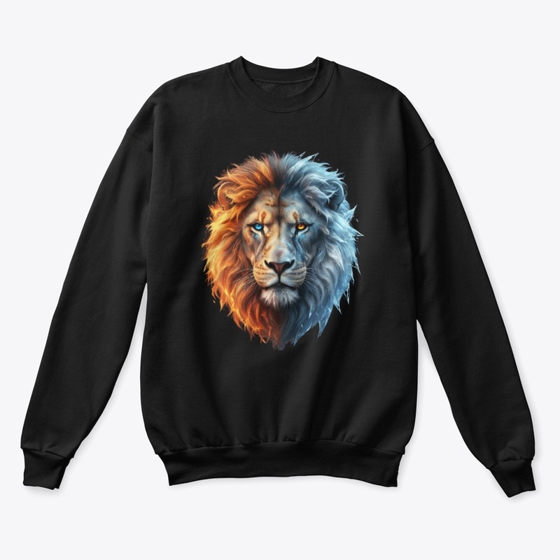 Fire and Ice Lion Face