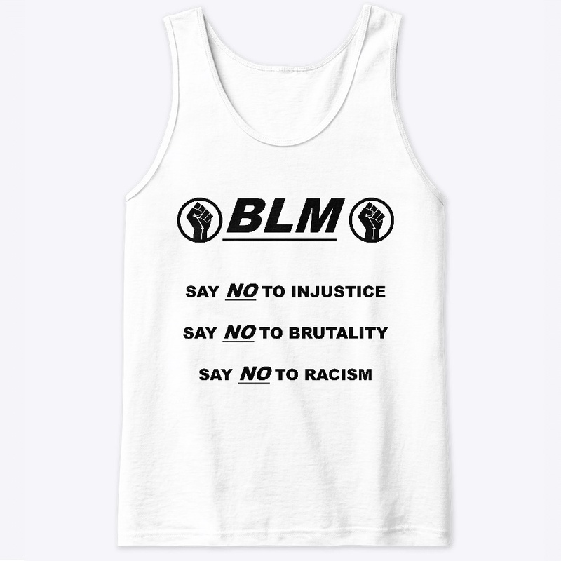 Say NO BLM apparel (white ver)