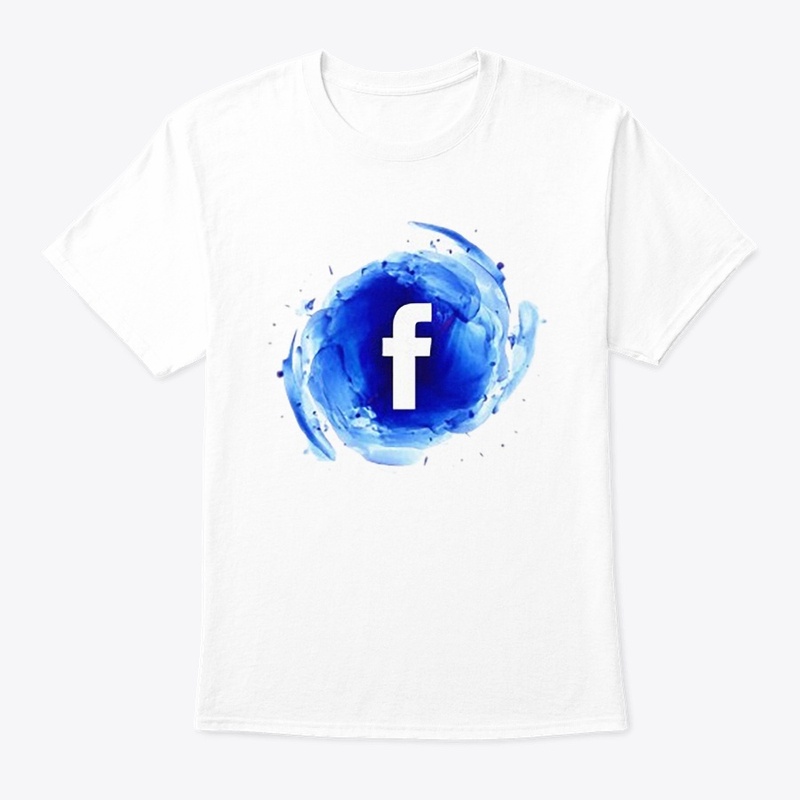 A blue circle facebook logo on it.
