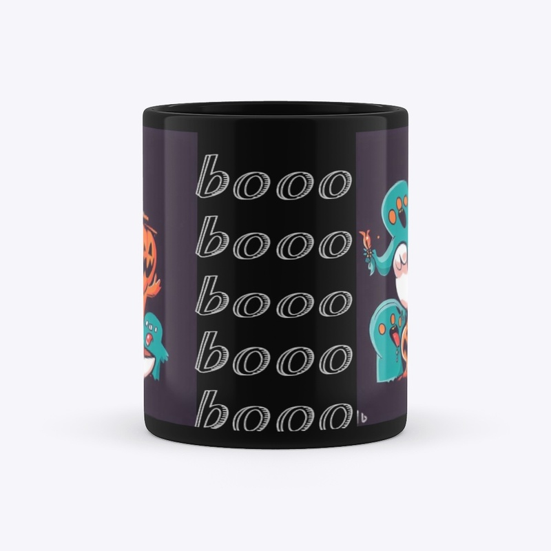 Friendly ghosts says” booo”Halloween Mug