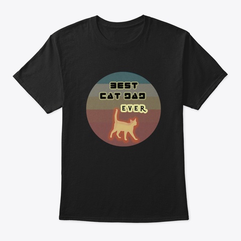 Best Cat Black T-Shirt Front