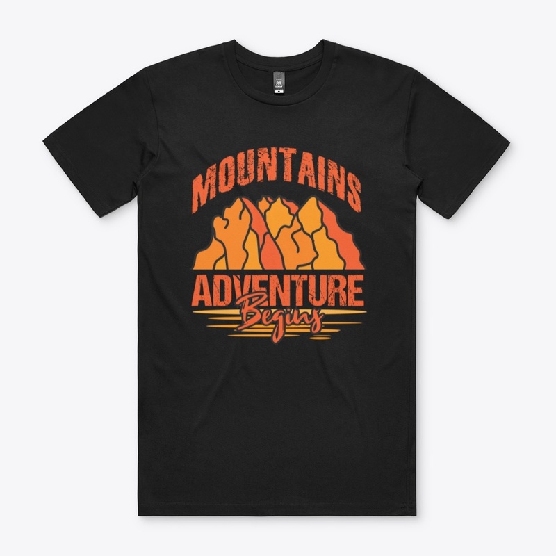 Mountains Adventure Begins Tshirt