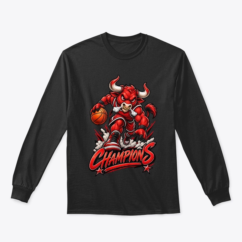 Charging Bull Basketball Mascot