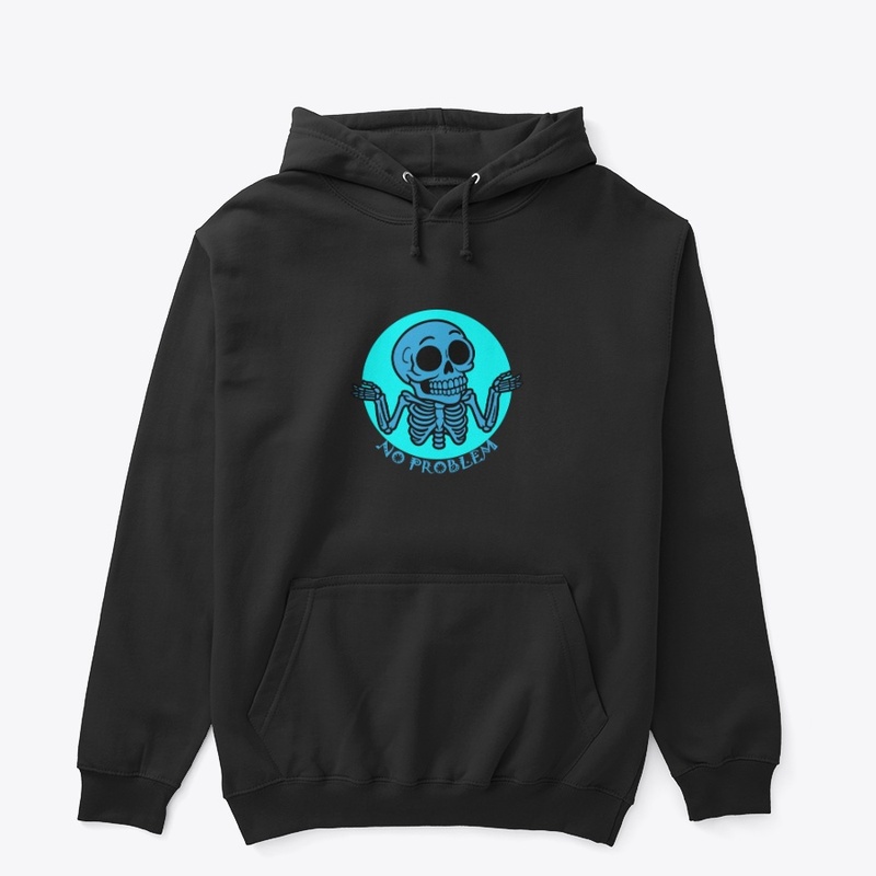 Neon Skeleton Circle No Problem
