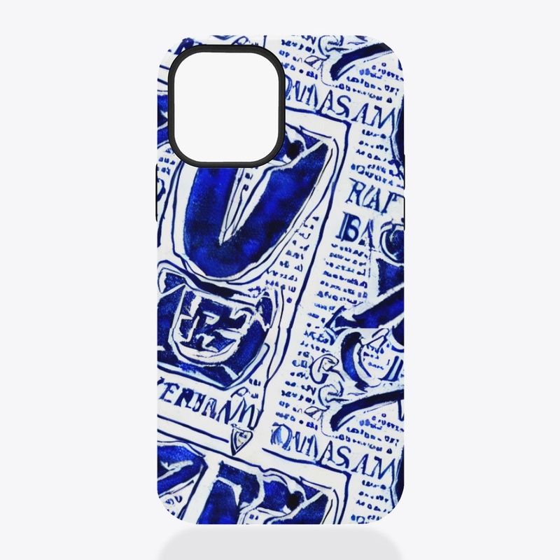Blue and White Graphic Soror 