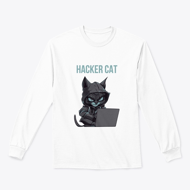 Hacker cat t shirt 