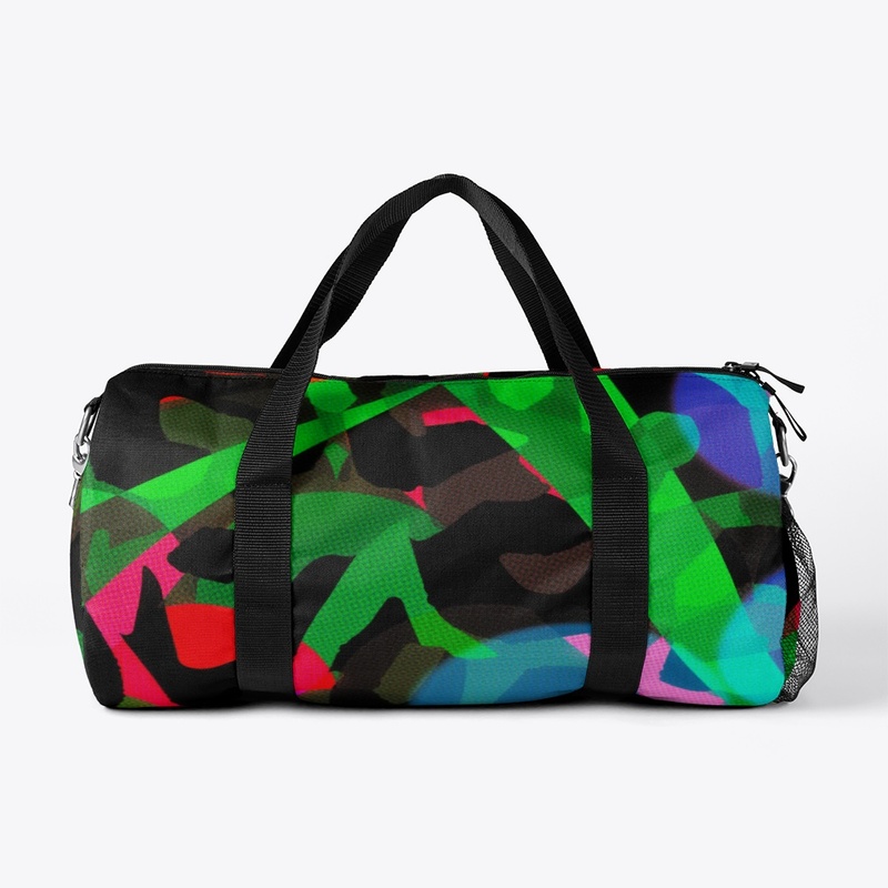 Neon Green And Brown Abstract