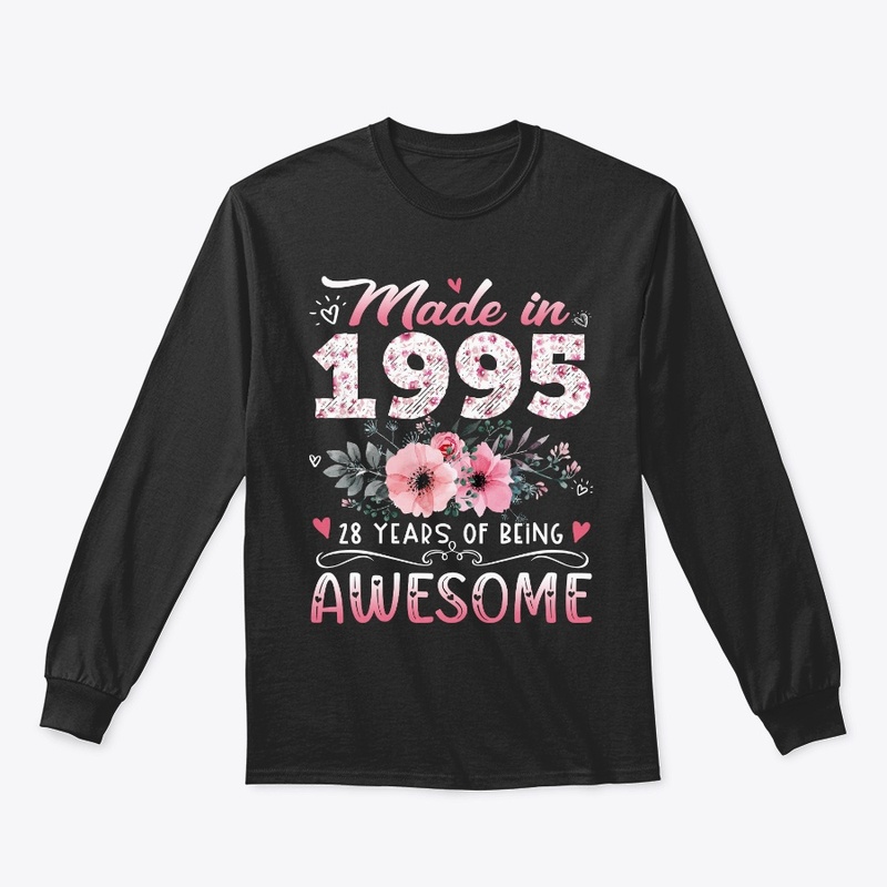 Made In 1995 Floral 28th Birthday