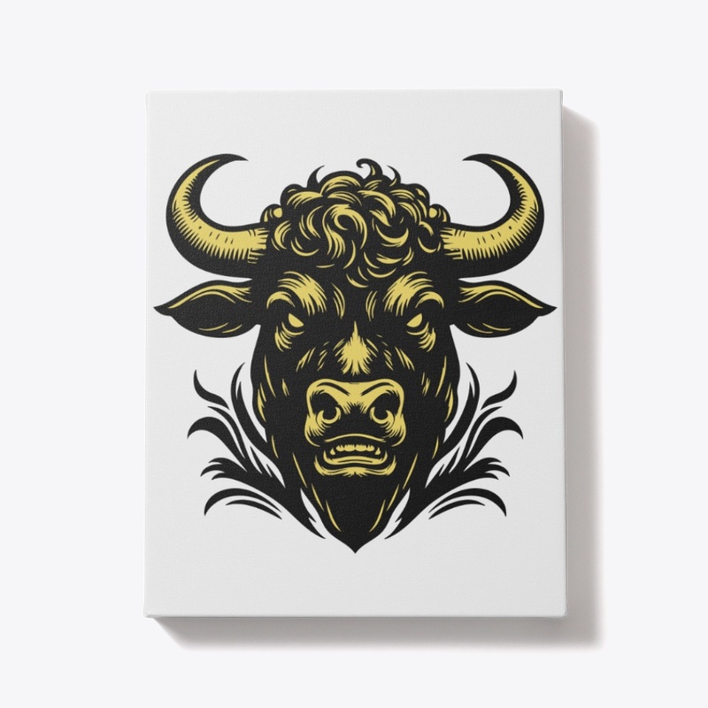 Angry Cow Head Design