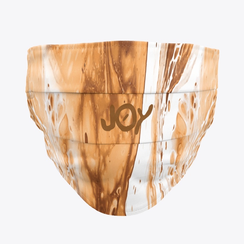 Brown Marble "JOY" Face Mask