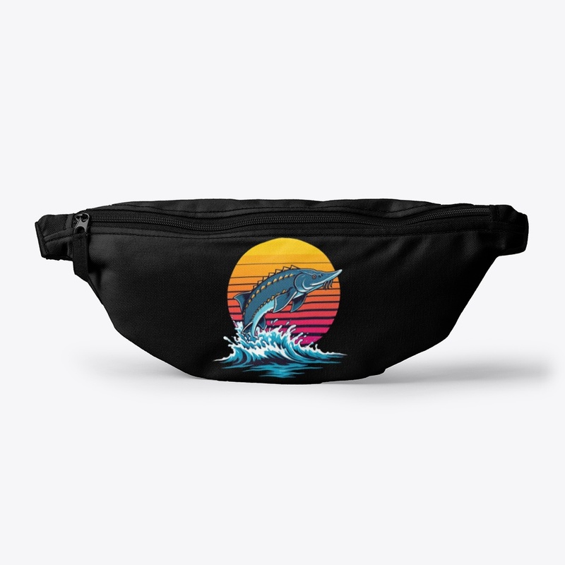 80's Breaching Sturgeon Fanny Pack