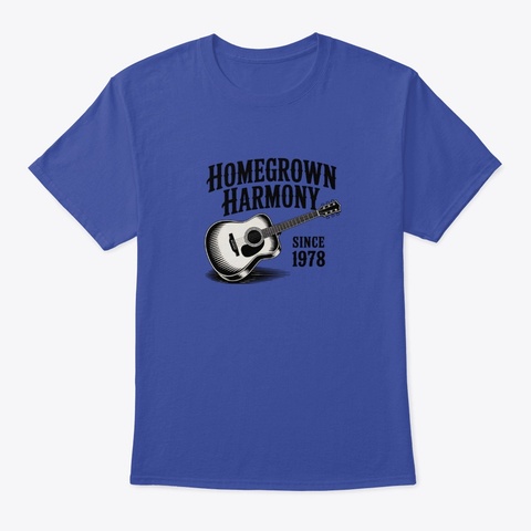 Homegrown Harmony Deep Royal T-Shirt Front