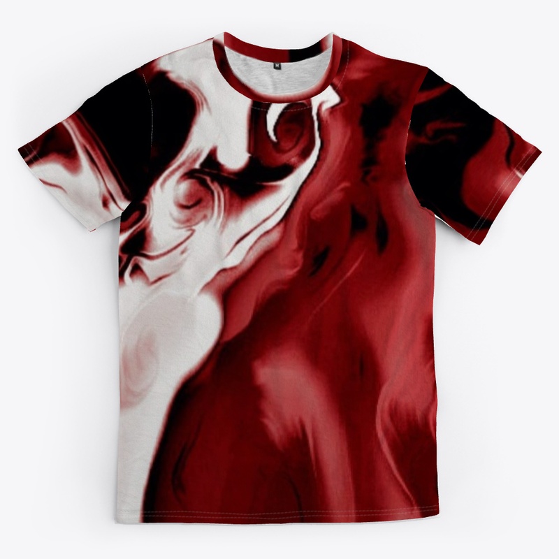 Abstract Swirl on Dark Red
