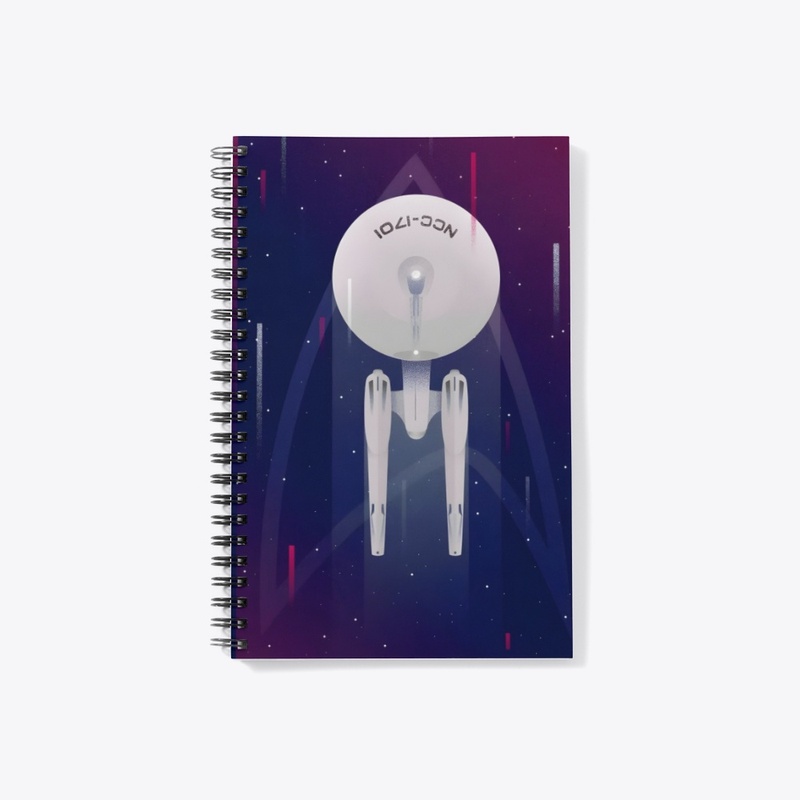 TREK FAN ART ENTERPRISE 1701 NOTEBOOK