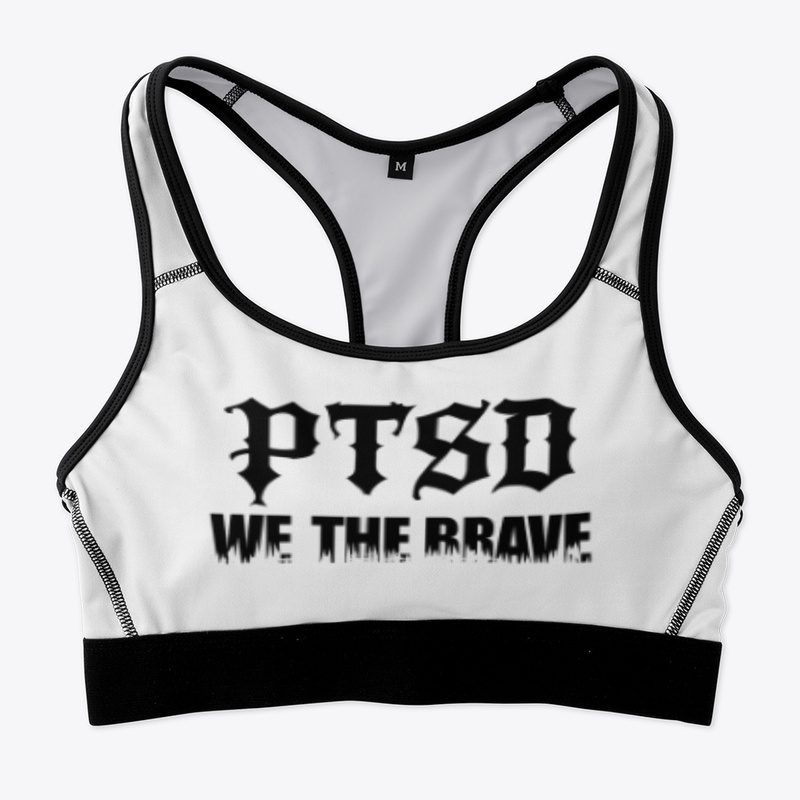 Ptsd We the Brave - All-Over Print Sports Bra - All-Over Print Sports Bra - All-Over Print Sports Bra - All-Over Print Sports Bra