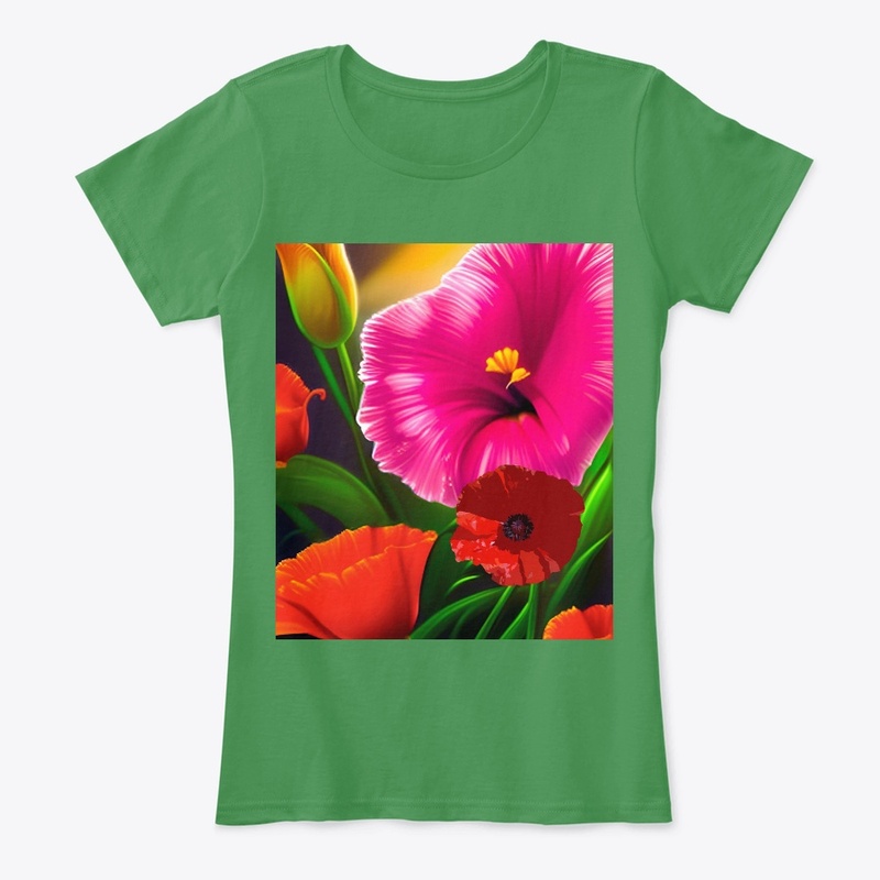 Gladiolus And Poppies