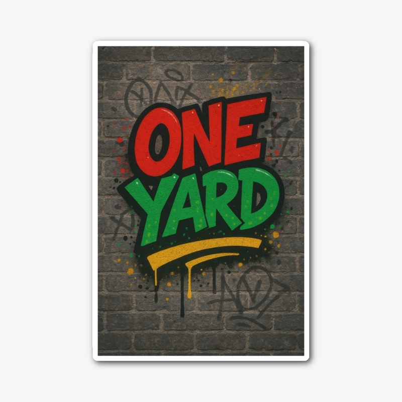 One Yard Die Cut Sticker 