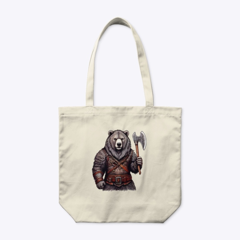 Warrior Bear with Axe Design