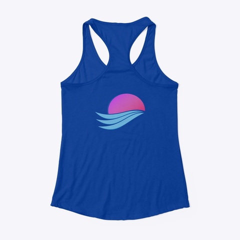 Beach Balanced Life Apparel  Royal T-Shirt Back