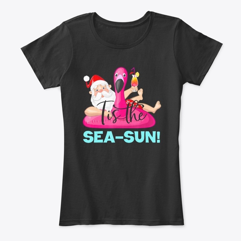Santa Claus Flamingo Float Tis The Sea S