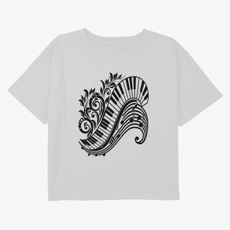 Musical Art Piano Keys T-shirt Design 