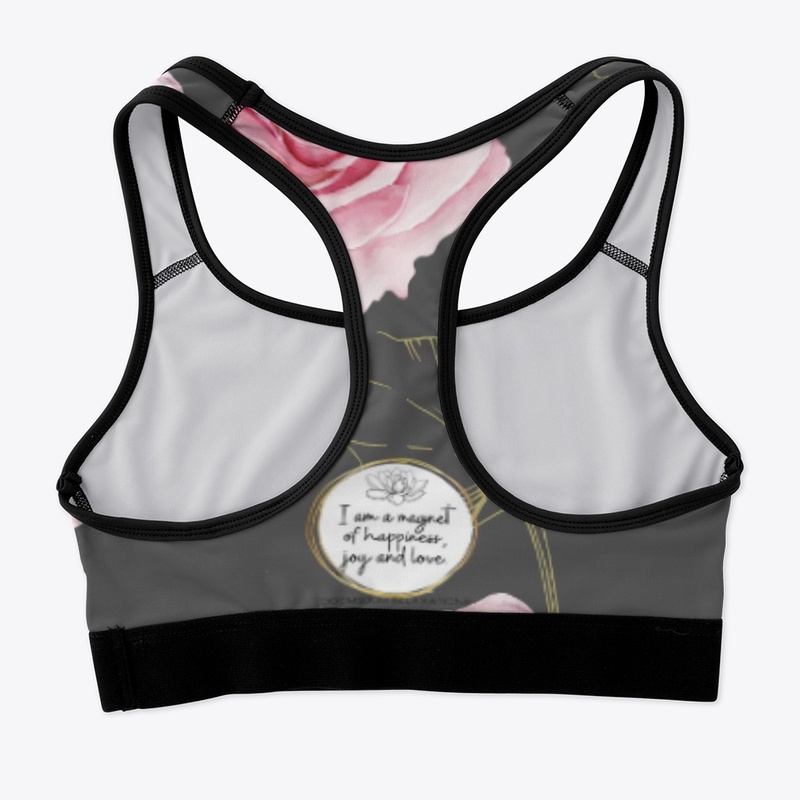 I am magnet♥ Floral Rose Sports Bra
