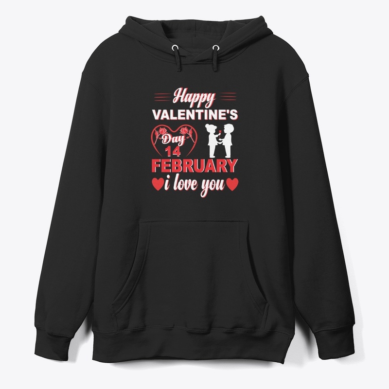 Happy Valentines Day 14 February New Tee