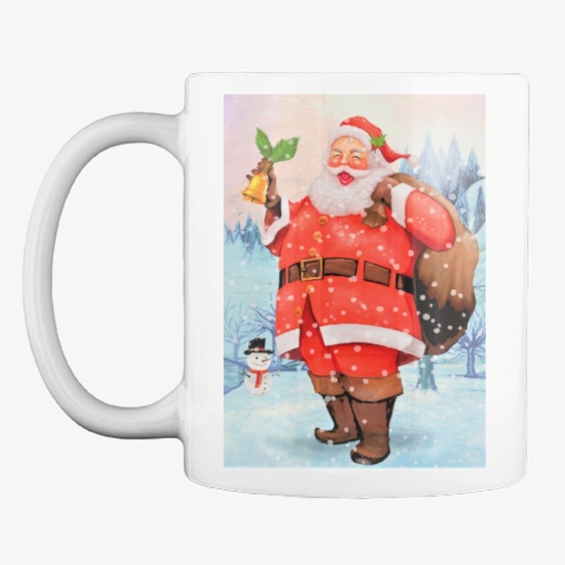 Vintage Santa with bell.