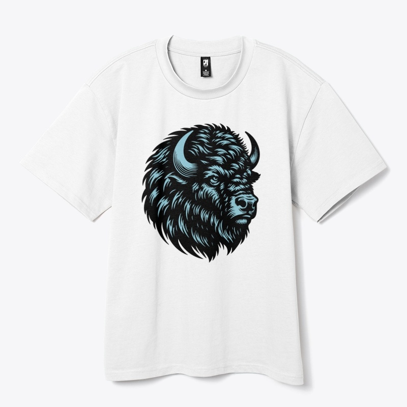 Powerful Bison Head Design