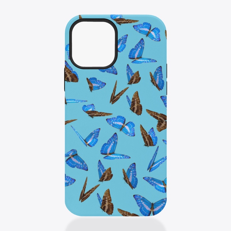 Blue butterfly smartphone case