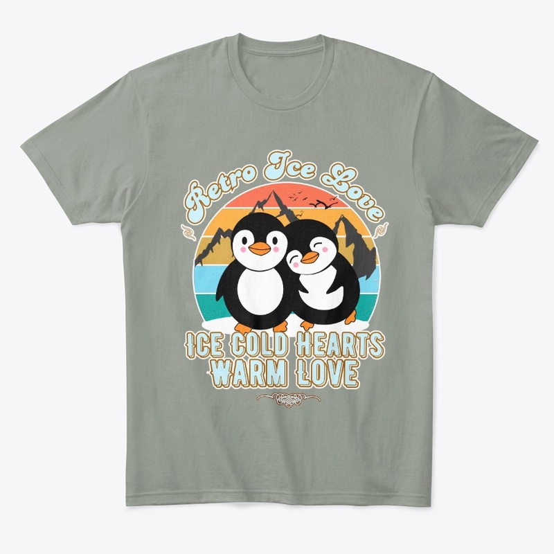 "Retro Ice Love" – Matching Couple Tees