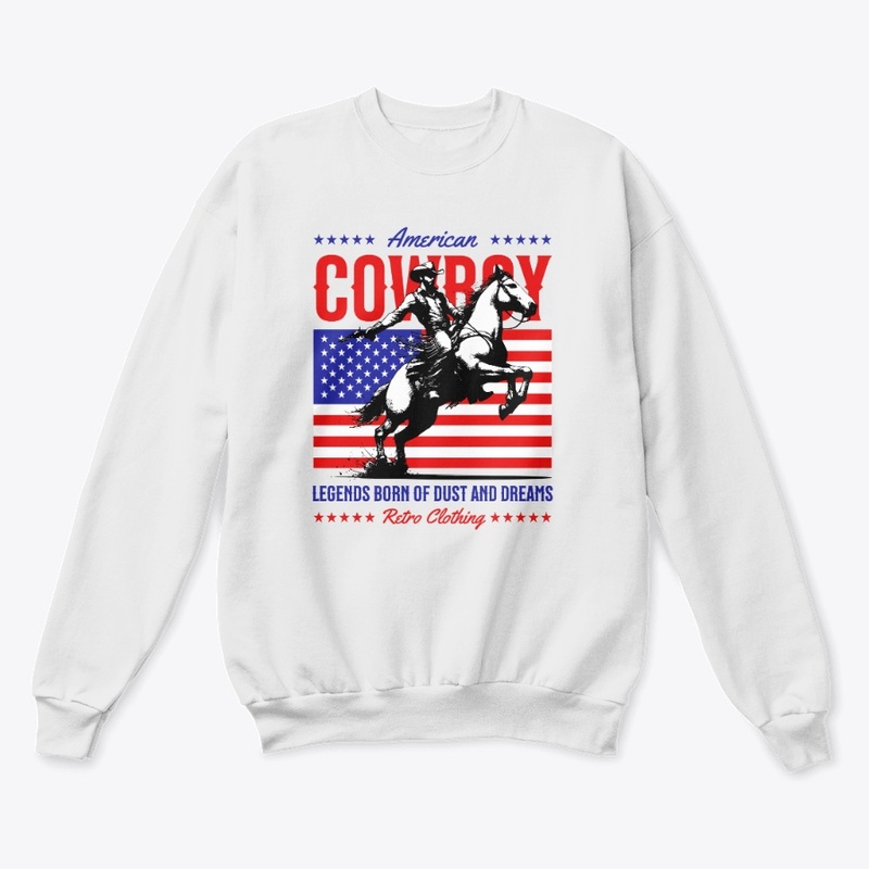 American Cowboy Graphic Retro Streetwear