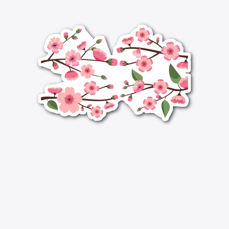 Japanese Cherry Blossoms Oil Painting