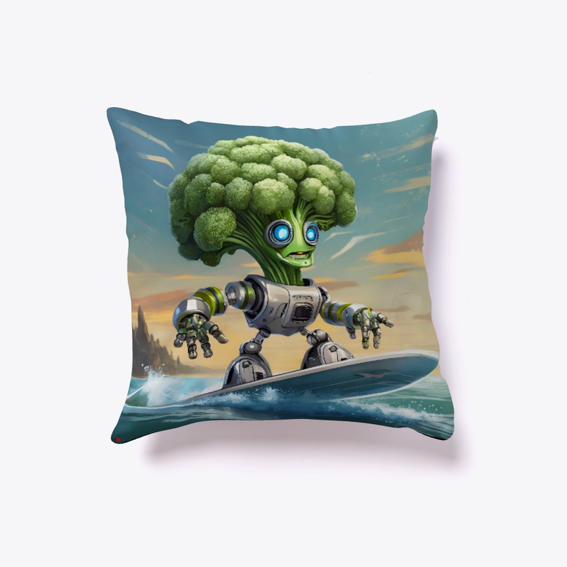 Robotic Broccoli on a surfboard