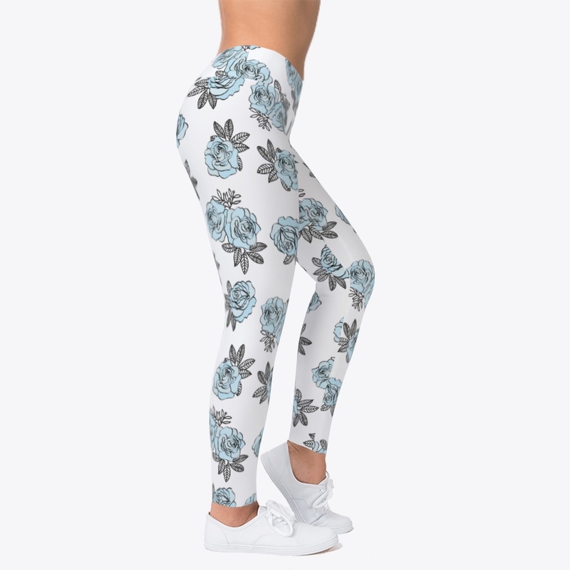 Blue Rose Pattern Color Vector 