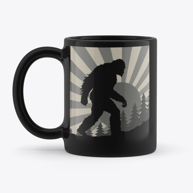 Bigfoot Forest Silhouette Sunrise Trail