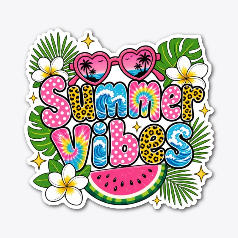 Colorful Beach T-Shirt Design