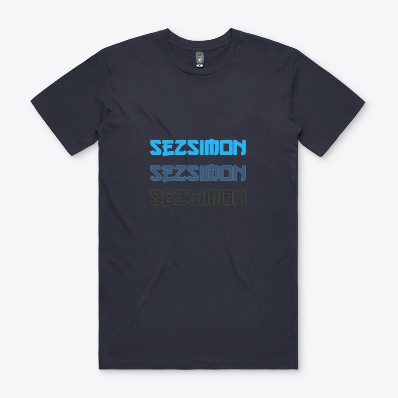  shades of blue logo tee