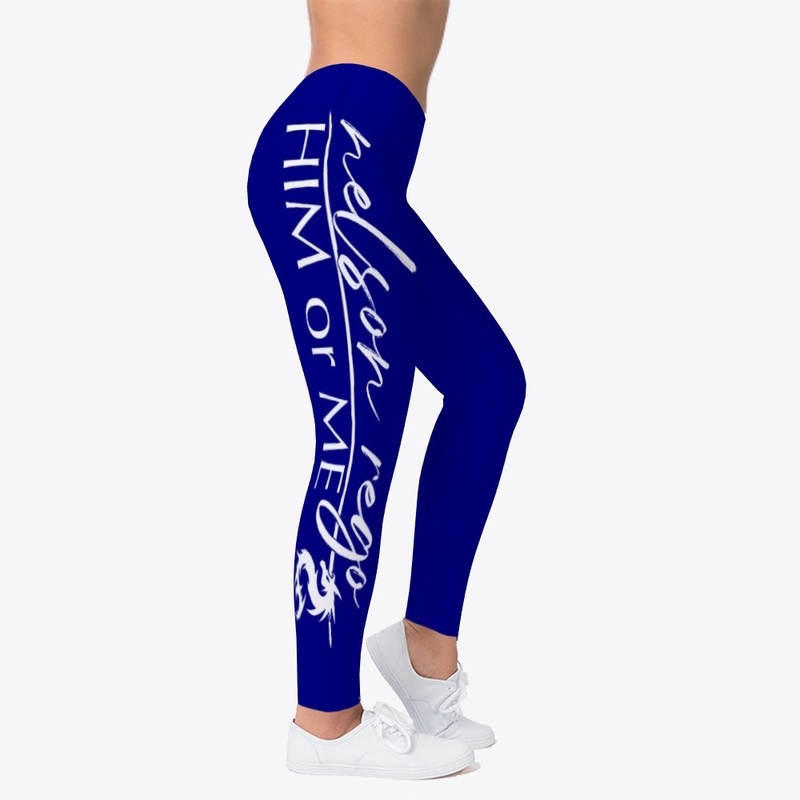 HIM OR ME white logo LEGGINGS