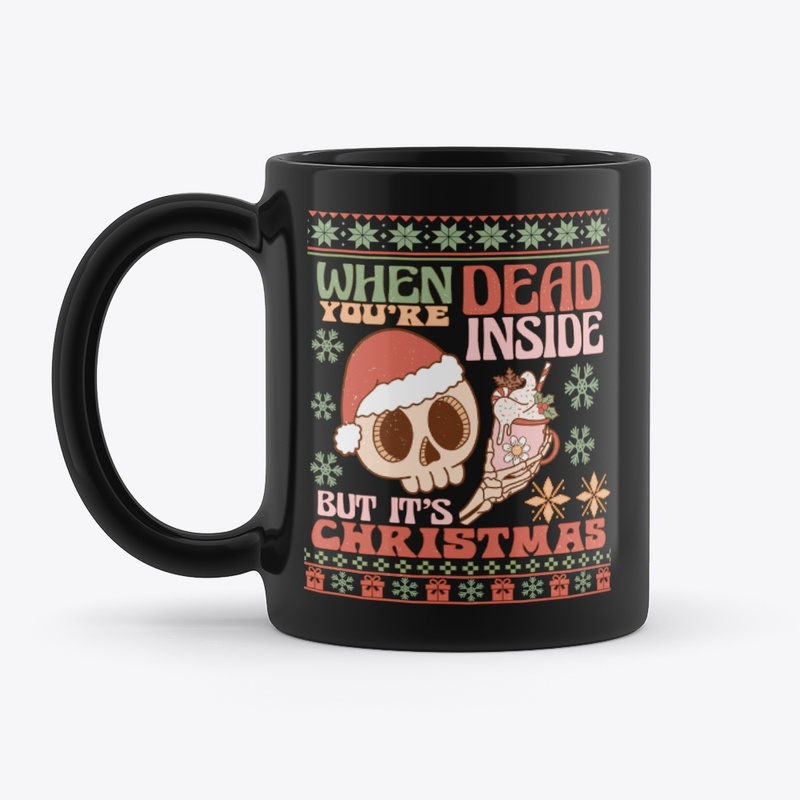 skeleton jolly af ugly christmas sweater