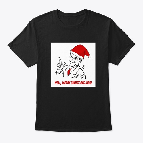 Retro Christmas   Merry Christmas Johnny Black T-Shirt Front