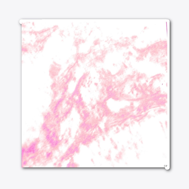 pink marble on white
