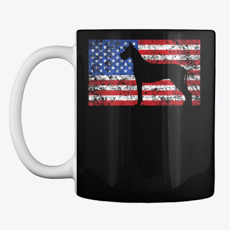 American Flag Great Dane Dog 4th of July