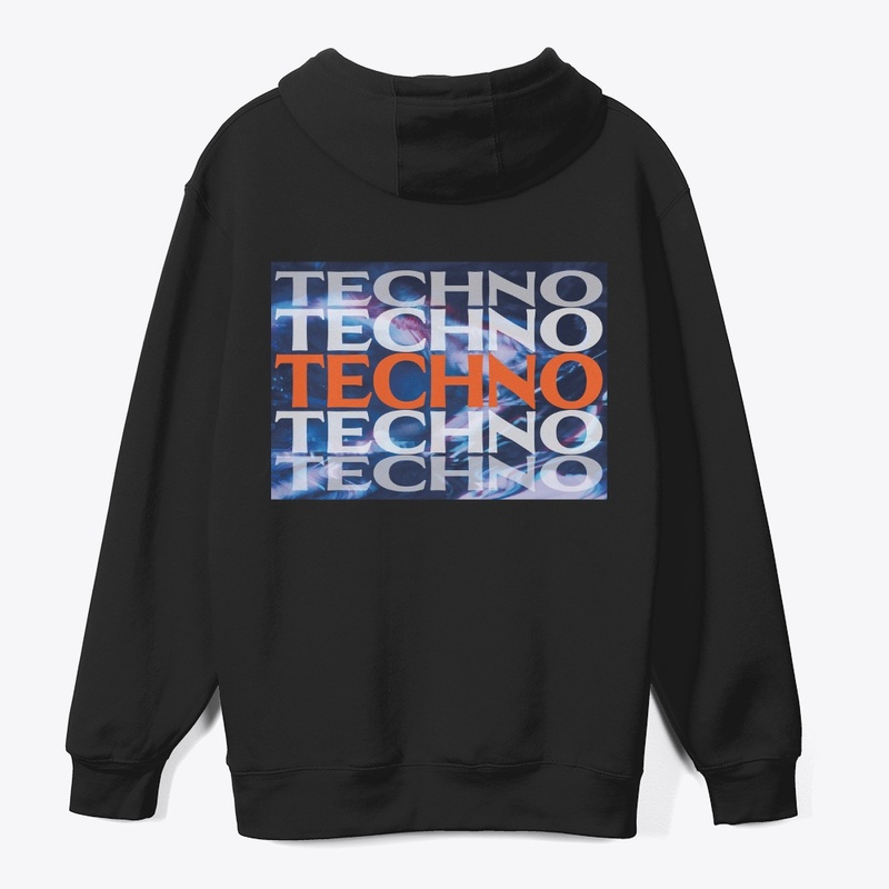 Techno Back Print Hoodie